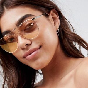 🆕 Vow London Gold Glitter Aviator Sunglasses